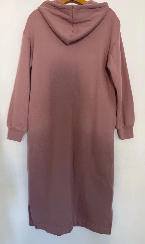 Madewell MWL Betterterry толстовка с капюшоном платье S лиловый флис Midi уютный удобный - Изображение 2 из 4