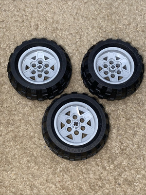 LEGO Technic 4x Large Rubber Tires 68.7x34R 43.2mm D. × 26mm. Black Wheels