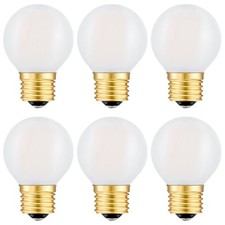 E26 LED Bulb 60 Watt Dimmable Frosted Globe Bulb, LED 6W 2700K Warm White G16...