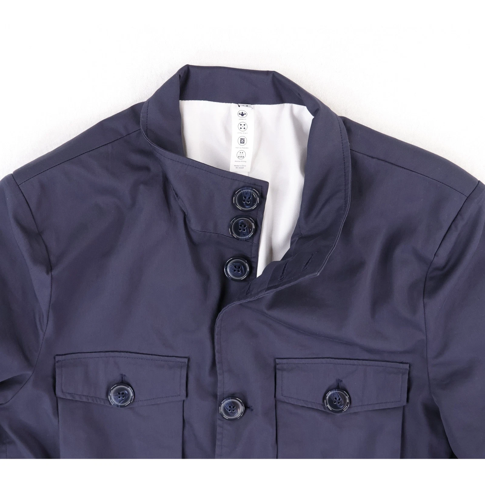 State & Liberty Field Jacket Mens Medium Navy Blue Athletic Fit Utility Chore - product detail image 3