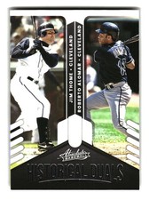 2022 Panini Absolute #HD-JR Jim Thome / Roberto Alomar Historical Duals