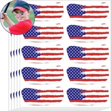 25 Pairs Sport American Flag Eye Stickers Athletic USA Flag Under Eye