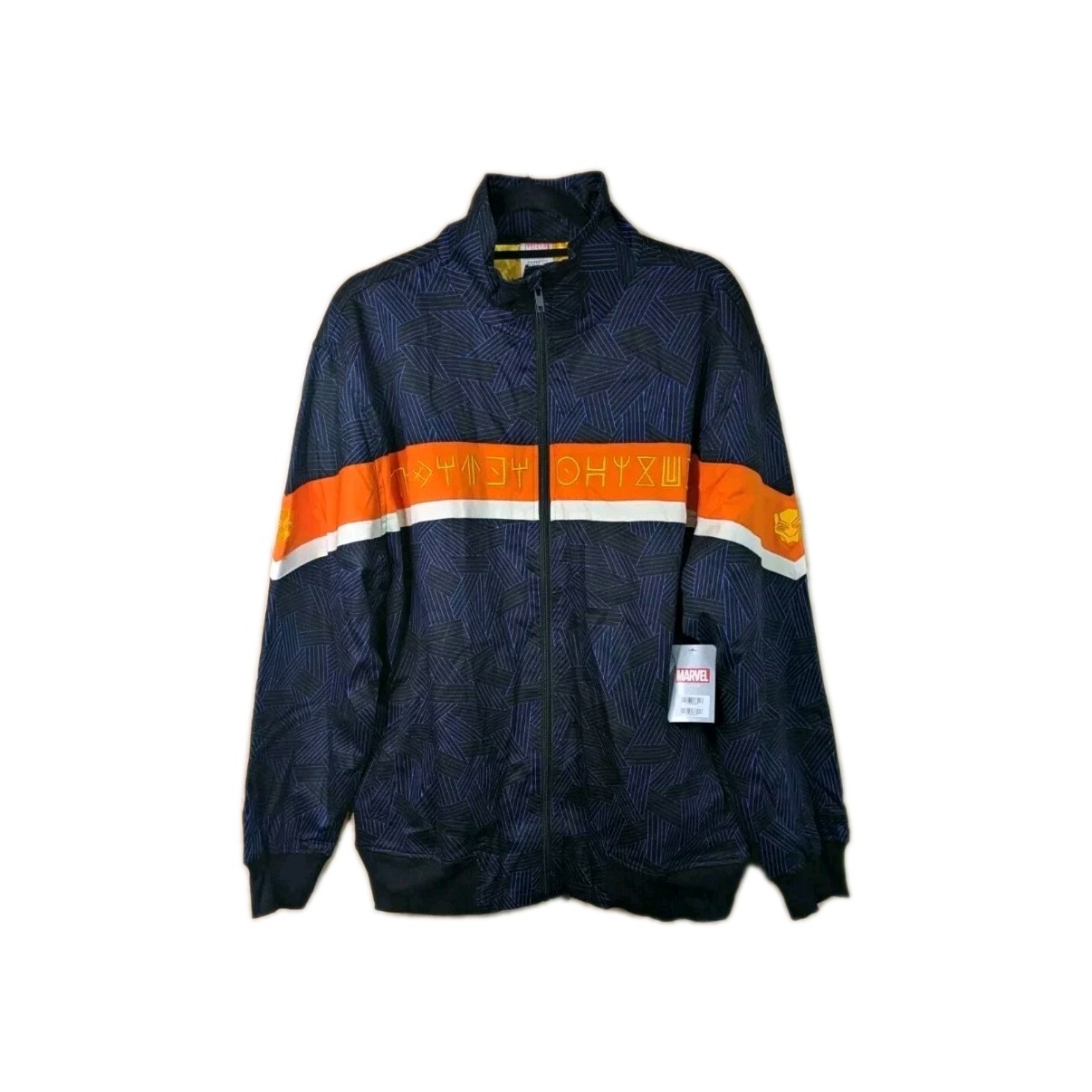 Disney Store Marvel Black Panther Jacket Unisex Medium Blue World of Wakanda Zip