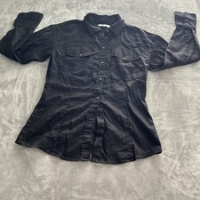Frame Shirt Womens Large Black  Long Top