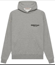 New Dark Oatmeal Essentials Hoodie Size Small