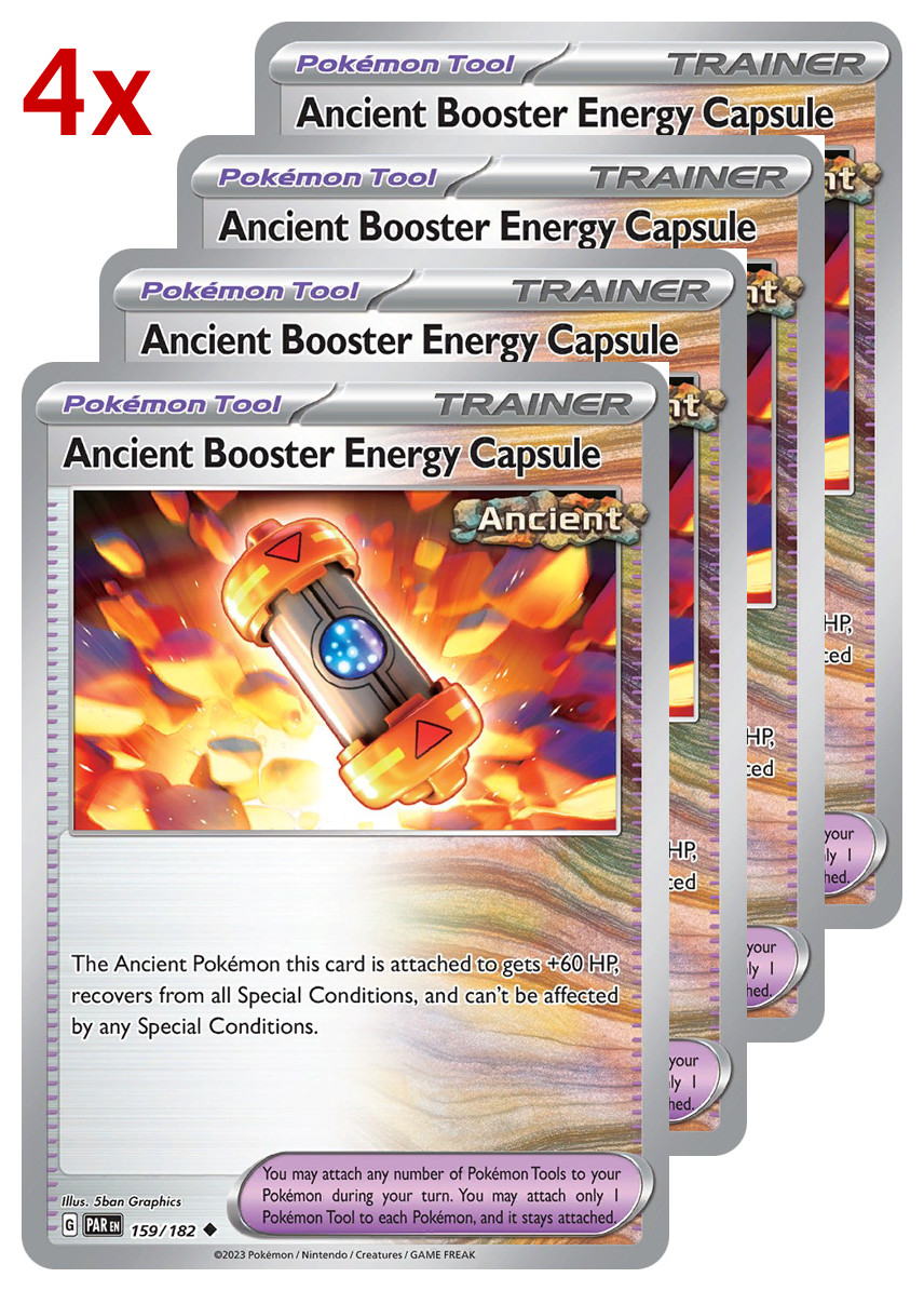 4x Ancient Booster Energy Capsule Playset Pokémon TCG NM