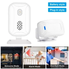 Wireless PIR Motion Sensor Infrared Detector Alarm Welcome Shop Entry Chime Bell