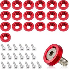 20PCS Aluminum Bumper Fender Washer Stainless Steel Bolts, Engine Bay Dress Up F