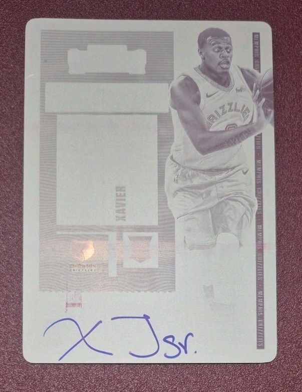 1/1 RC AUTO XAVIER TILLMAN 2020-21 Panini Contenders Printing Rookie