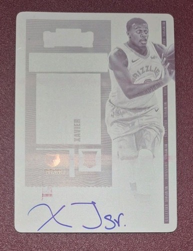 1/1 RC AUTO XAVIER TILLMAN 2020-21 Panini Contenders Printing Rookie