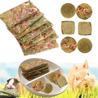 Abizoo 12x Hasenkauspielzeug natrl Timothyheu Kruter Snacks fr