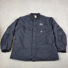 Carhartt Arctic Quilt Lined Work Jacket Mens 3XL Black Workwear Full Zip Coat