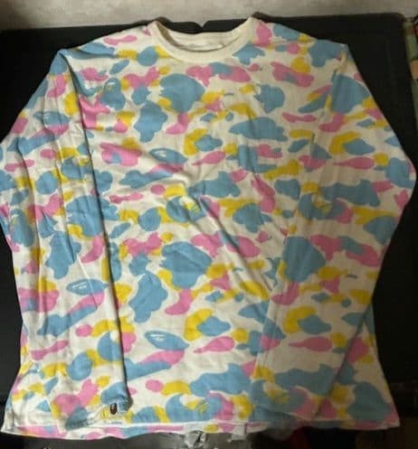 A BATHING APE Reversible Long T Shirt Multi Camo Used thumbnail 5