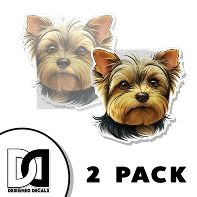 Yorkshire Terrier Cute Sticker High Class Creature Decal Made in USA 2 PACK
