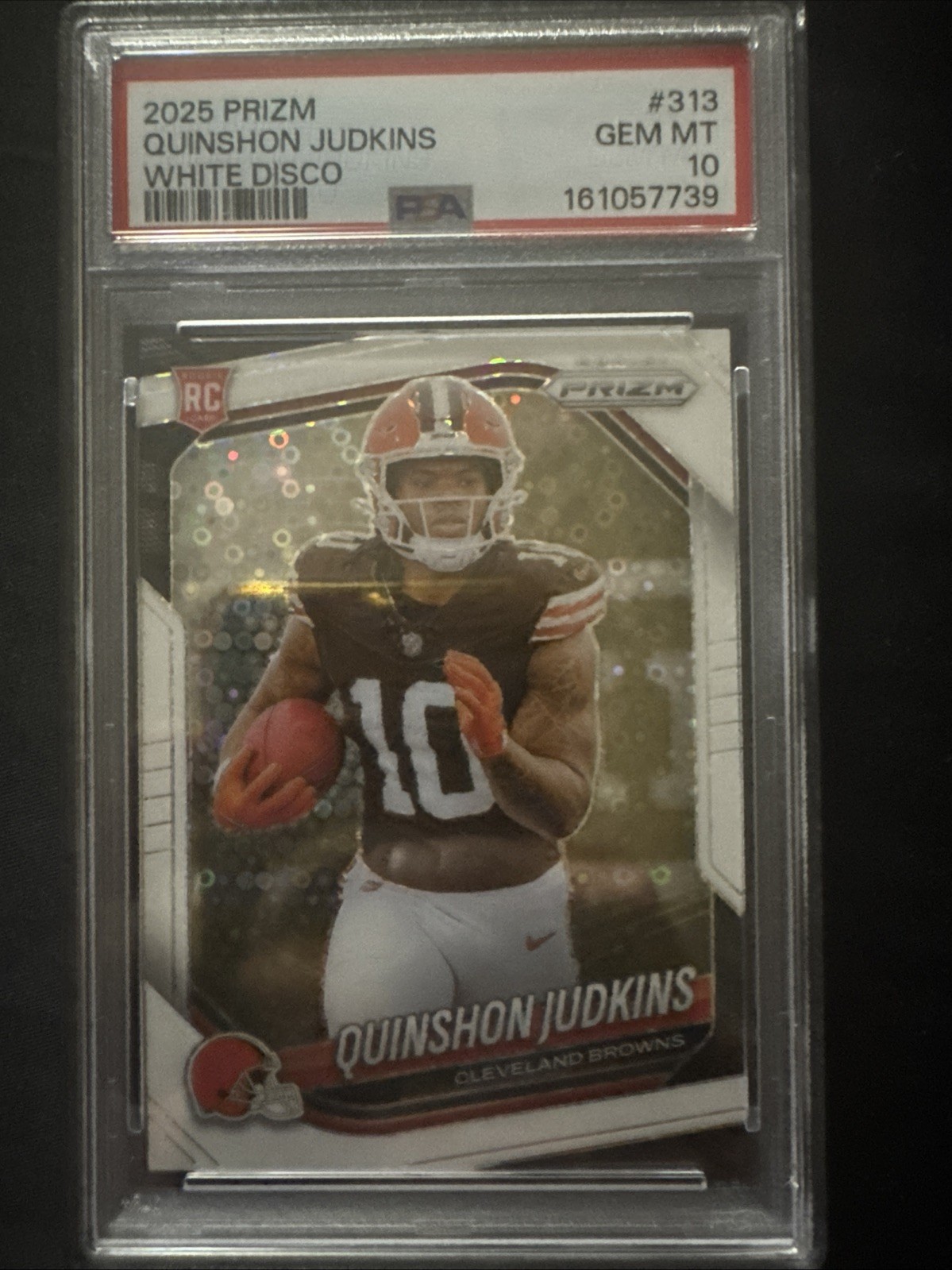 Quinshon Judkins Panini Prizm #313 White Disco