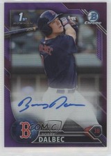 2016 Bowman Draft Chrome Pick Purple Refractor 208/250 Bobby Dalbec Auto 1x9