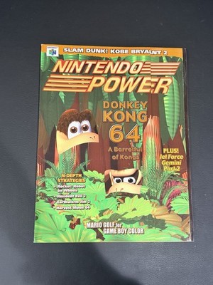 Nintendo Power Magazine vol 126 Donkey Kong 64 with Kobe Poster - Free Shipping!