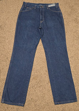 Dickies Mens Blue Denim Work Jeans Pants Carpenter Utility 36x34 Straight Leg