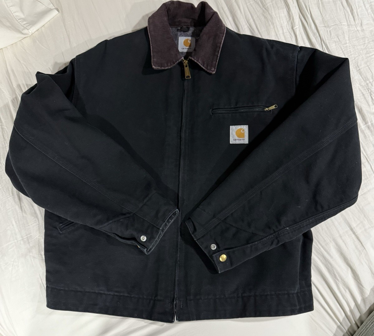 Carhartt Detroit Jacket J01-BLK Medium Vintage Corduroy