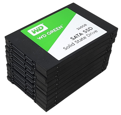 10 x Western Digital WD Green WDS240G2G0A 240GB SATA 2,5'' 90-99% Health SSD