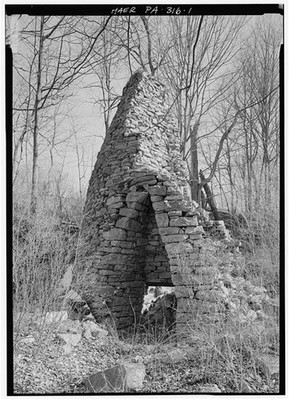 Photo:Williamsburg PA Canoe Furnace Ruins 1900s Stone Kiln Blair County