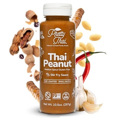 Pretty Thai Peanut Sauce, Gluten Free Certified 10.5 Ounce (Pack of 1) 