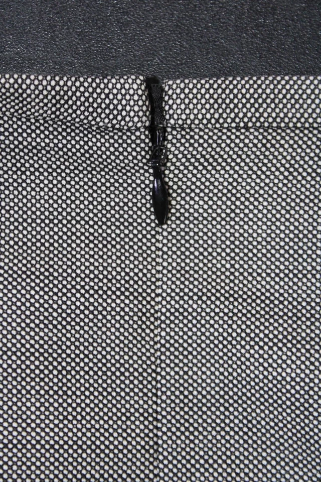 Falda lápiz Brooks Brothers para mujer de lana plisada forrada con cremallera abertura gris talla 14 Foto 4 de 4