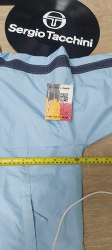 Giacca a vento Sergio Tacchini blu navy chiaro taglia large - Foto 6 di 9