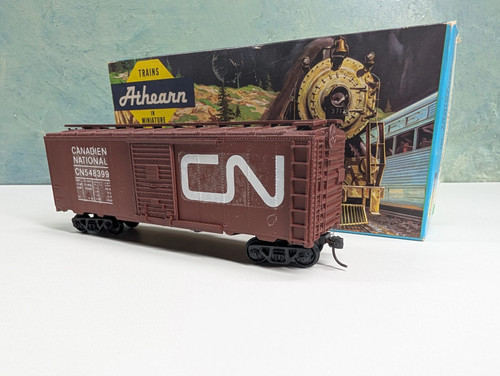 Coche de caja Athearn escala HO 40' Canadian National CN #548399 calcomanías ásperas LEER | Zustand: Used