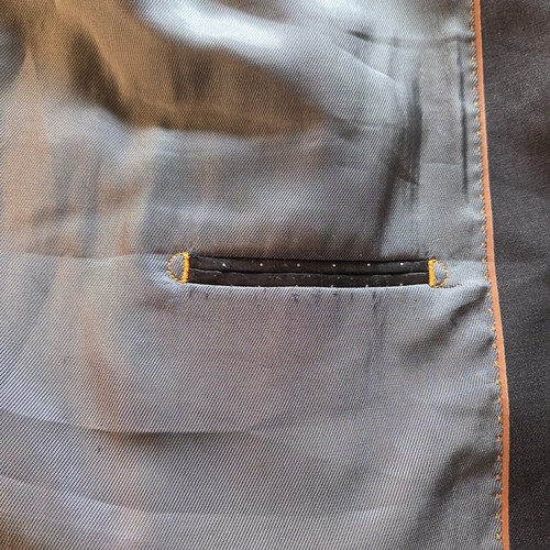 Tiglio Luxe Suit Jacket Sportcoat Blazer Men 48R Tufo Gray Solid 100% Wool Italy - Picture 10 of 12