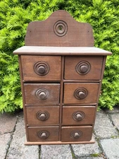 Antique Victorian SPICE CABINET 8 DRAWER Kitchen Rack