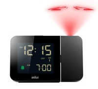 Braun 67160 Digital Alarm Clock Rectangle Black 24h Time AC Projection Radio Alarm Clock