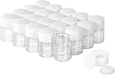 5ml Clear Glass Vial 20pcs with white Screw cap and inner plug 20pcs, leak-pr...