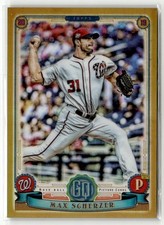 2019 Topps Gypsy Queen #250 Max Scherzer Chrome Box Topper Gold #/50