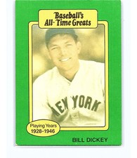 1987 Hygrade All-Time Greats Bill Dickey #NNO
