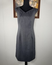 Mossimo A-Line Dress Women's 6 Stretch V-neck Gray Lined Casual
