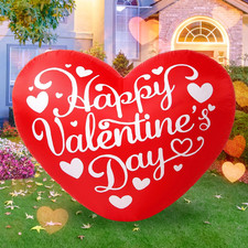 5Ft Valentine  S Day Inflatable Decorations Giant Heart Outdoor Blow up Heart Inf