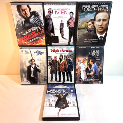 7 NICOLAS CAGE MOVIES (DVD Lot) Action Comedy Crime Drama Thriller Romance