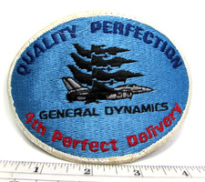 Vintage General Dynamics Quality Perfection 4th Jacket Patch Aviation Aircraft