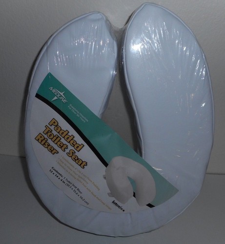 Medline gepolsterte Toilettensitzerhöhung brandneu bequem leicht zu reinigen latexfrei