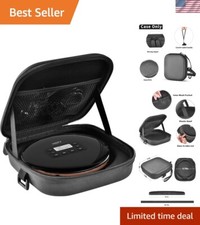 Luxury Portable CD Player Case - Water-Resistant Travel Holder for Music Lovers