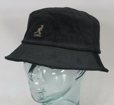 Original KANGOL Cord Bucket Hat Fischerhut Stoff Hut Baumwolle schwarz NEU