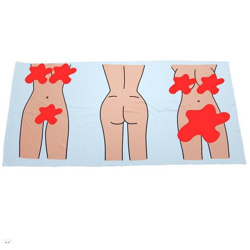 Creative Bath Towel Adult Funny Print Shower Body Wrap Soft Beach Towel Blanket - Picture 11 of 21