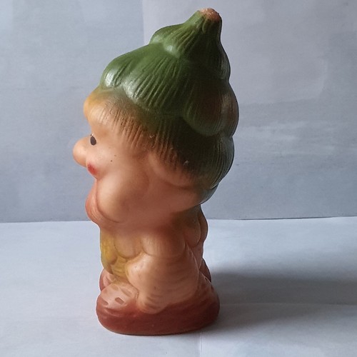 Vintage Soviet Rubber Toy, USSR Collectible Figurine, Forest Gnome - Picture 3 of 8