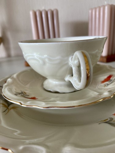Schwarzenhammer Porzellan, Sammeltasse , Kaffeegedeck Blüten - Bild 6 von 10