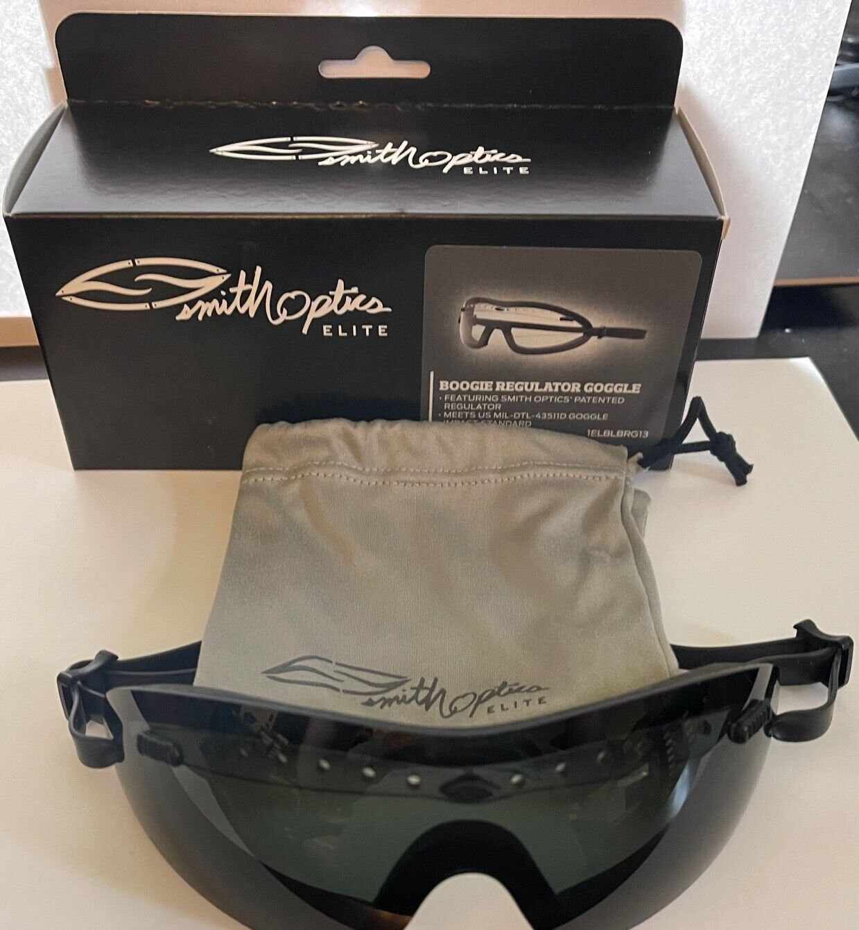 Smith® ELITE BOOGIE REGULATOR Safety Goggle-Ignitor BALLISTIC Lens Gray