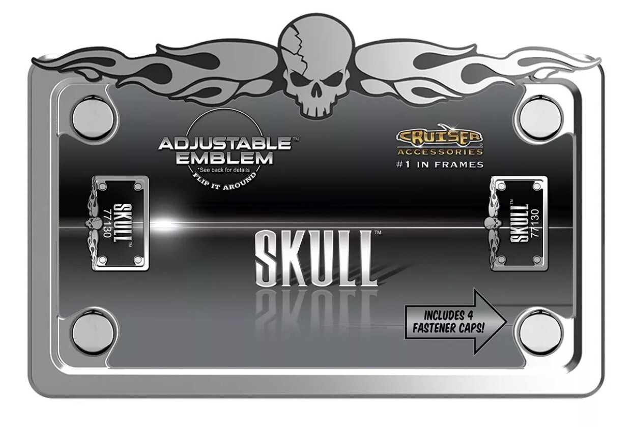 Harley Davidson Teile Und Zubehör Motorrad-Kennzeichenhalter Aus Metall Mit  Punisher-Totenkopf-Design – Inkl. Befestigungssatz (schwarz) Metall Rahmen  Totenkopf Design Schwarz, image size:1242x872