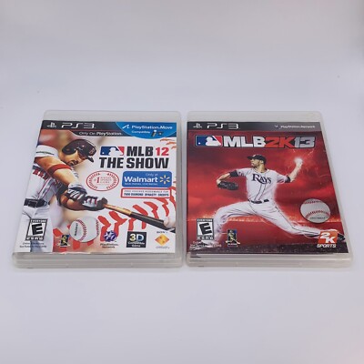 Lot of 2 MLB 12: The Show & MLB 2K13 Sony PS3 - Complete with Manual CIB Tested