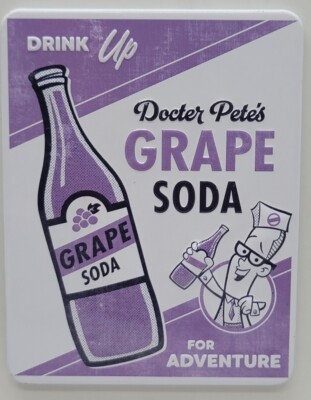 Disney Parks Pixar Up Docter Pete's Grape Soda for Adventure Tin Magnet New Ship