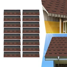 16 Pcs Asphalt Roof Shingles 39.37*13.11in 59.68lbs 24.97ft² Brown Rectangular
